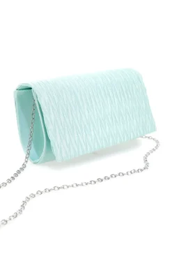 Borsa da sera azzurra a mano con tracolla rimovibile COVERI COLLECTION SERA 099