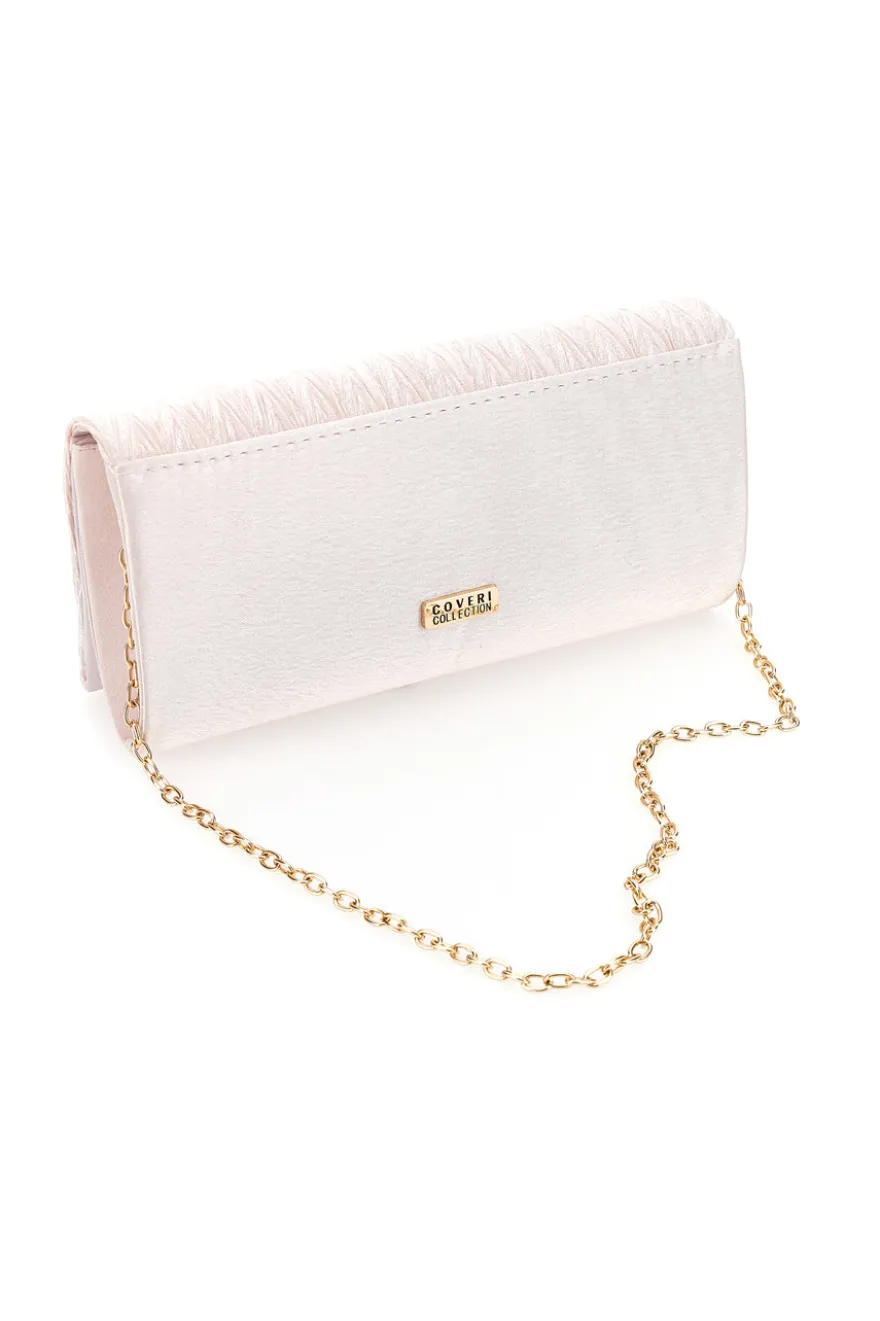 Borsa da sera rosa a mano con tracolla rimovibile COVERI COLLECTION SERA 099