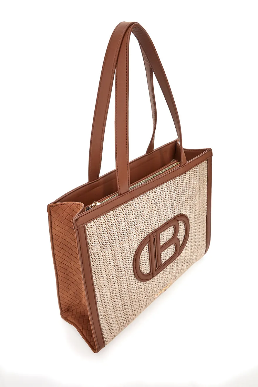 Borsa da spalla effetto intrecciato Laura Biagiotti AMPUR