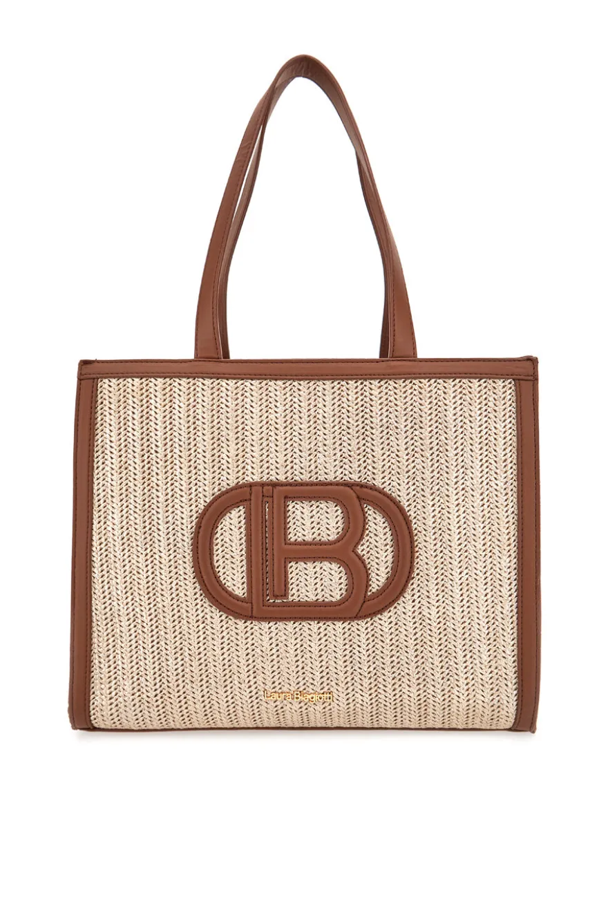 Borsa da spalla effetto intrecciato Laura Biagiotti AMPUR