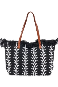 Borsa da Spiaggia Nere e Bianca First Lady Y004