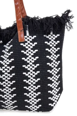 Borsa da Spiaggia Nere e Bianca First Lady Y004