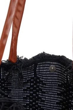 Borsa da Spiaggia Nere e Bianca First Lady Y004