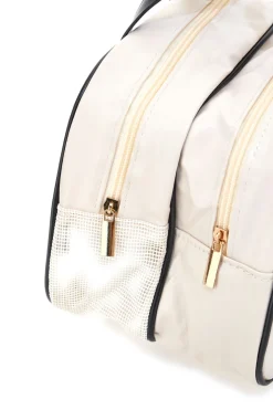 Borsa da viaggio beige con inserti trasparenti Juice Roma 099