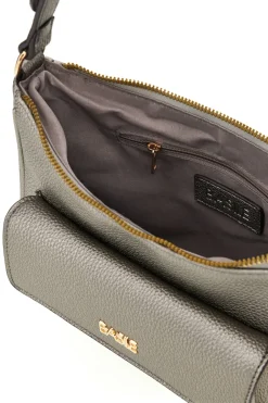 Borsa grigio metallizzato con tasca frontale Basile 11950EDOLL