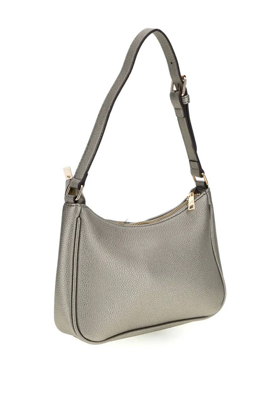 Borsa grigio metallizzato con tasca frontale Basile 11950EDOLL