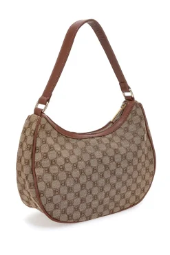 Borsa logata marrone a spalla con dettaglio logo Laura Biagiotti LB25W-255-7