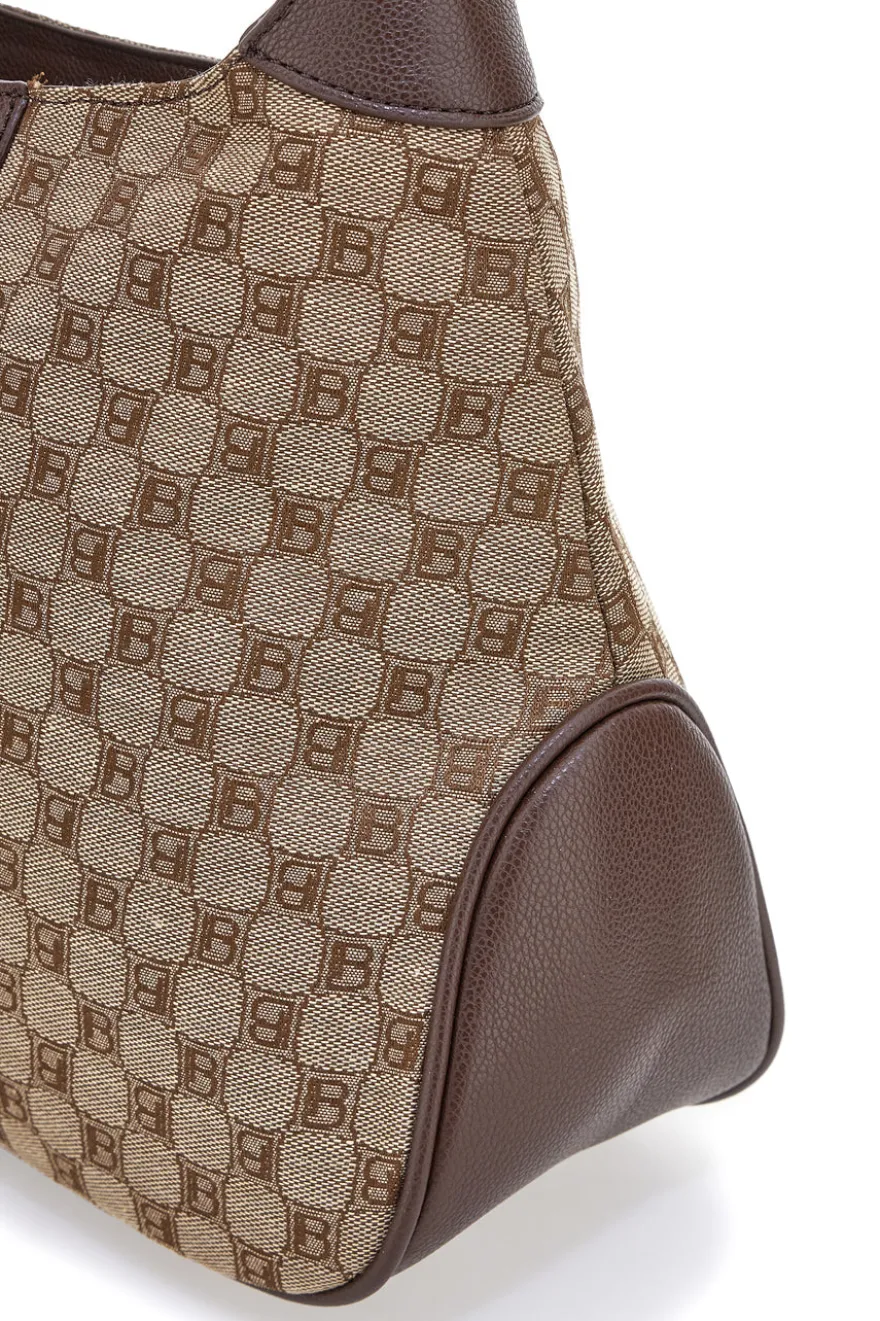 Borsa logata marrone con manico a spalla Laura Biagiotti LB25W-255-6