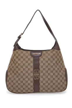Borsa logata marrone con manico a spalla Laura Biagiotti LB25W-255-6