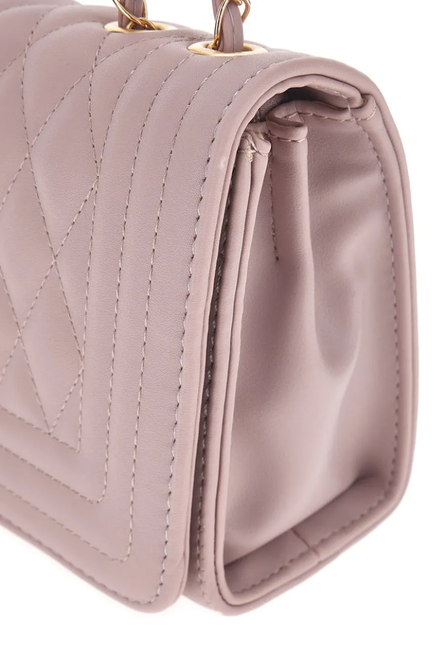 Borsa Malva trapuntata con doppi manici a catena PRIMA RIGA SPA AFRODITE