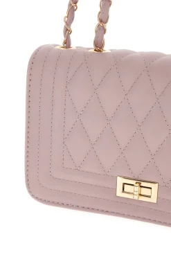 Borsa Malva trapuntata con doppi manici a catena PRIMA RIGA SPA AFRODITE