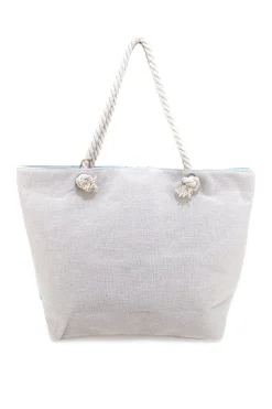 Borsa mare azzurra con stampa fantasia e pochette Juice ELBA 169