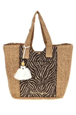 Borsa mare beige con fantasia Renato balestra 62140/ZAN2