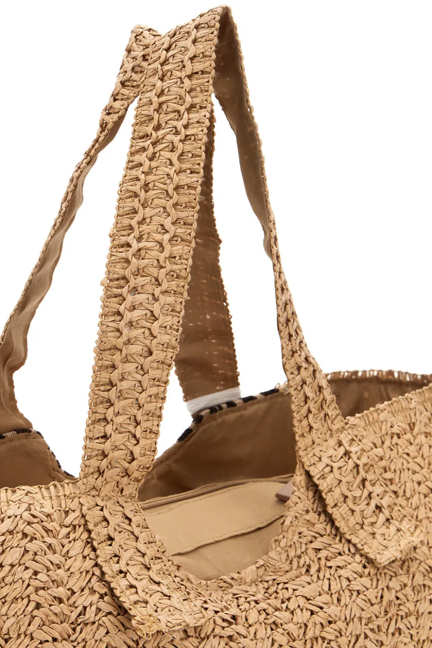 Borsa mare beige con fantasia Renato balestra 62140/ZAN2