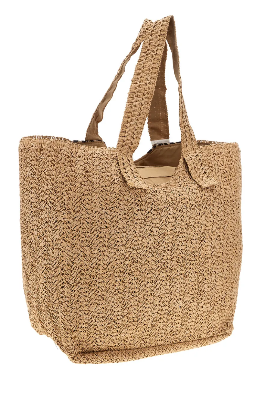 Borsa mare beige con fantasia Renato balestra 62140/ZAN2