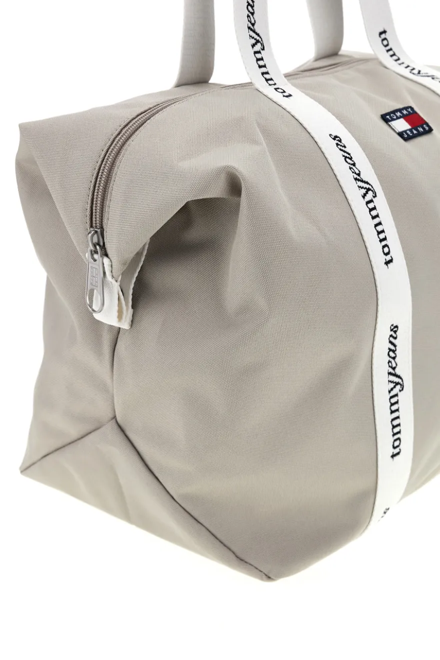 Borsa Mare Beige in Tessuto con Manici con Logo Tommy Jeans 18461