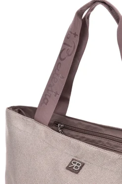 Borsa mare beige rosa con zip Renato Balestra 61099/MIAB3