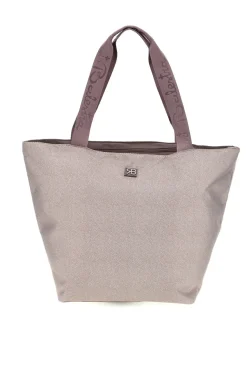Borsa mare beige rosa con zip Renato Balestra 61099/MIAB3