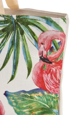 Borsa Mare Bianca Con Fenicotteri Fun Beach 012