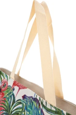Borsa Mare Bianca Con Fenicotteri Fun Beach 012