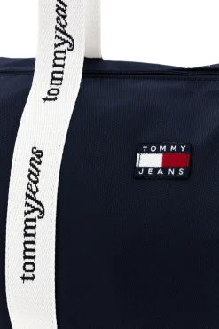 Borsa Mare Blu in Tessuto con Manici con Logo Tommy Jeans 18461