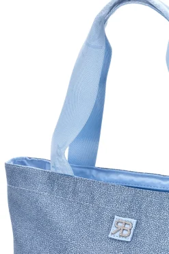 Borsa mare celeste con zip Renato Balestra 61030/MIAB3