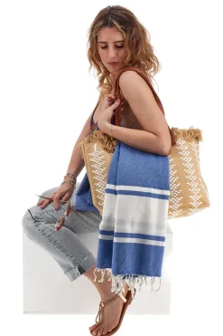 Borsa Mare con Frange Beige First Lady Y004