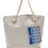 Borsa mare con pochette fantasia blu bianco Juice Santorini 0169