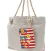 Borsa mare con pochette fantasia estiva rossa Juice Maiorca 0169