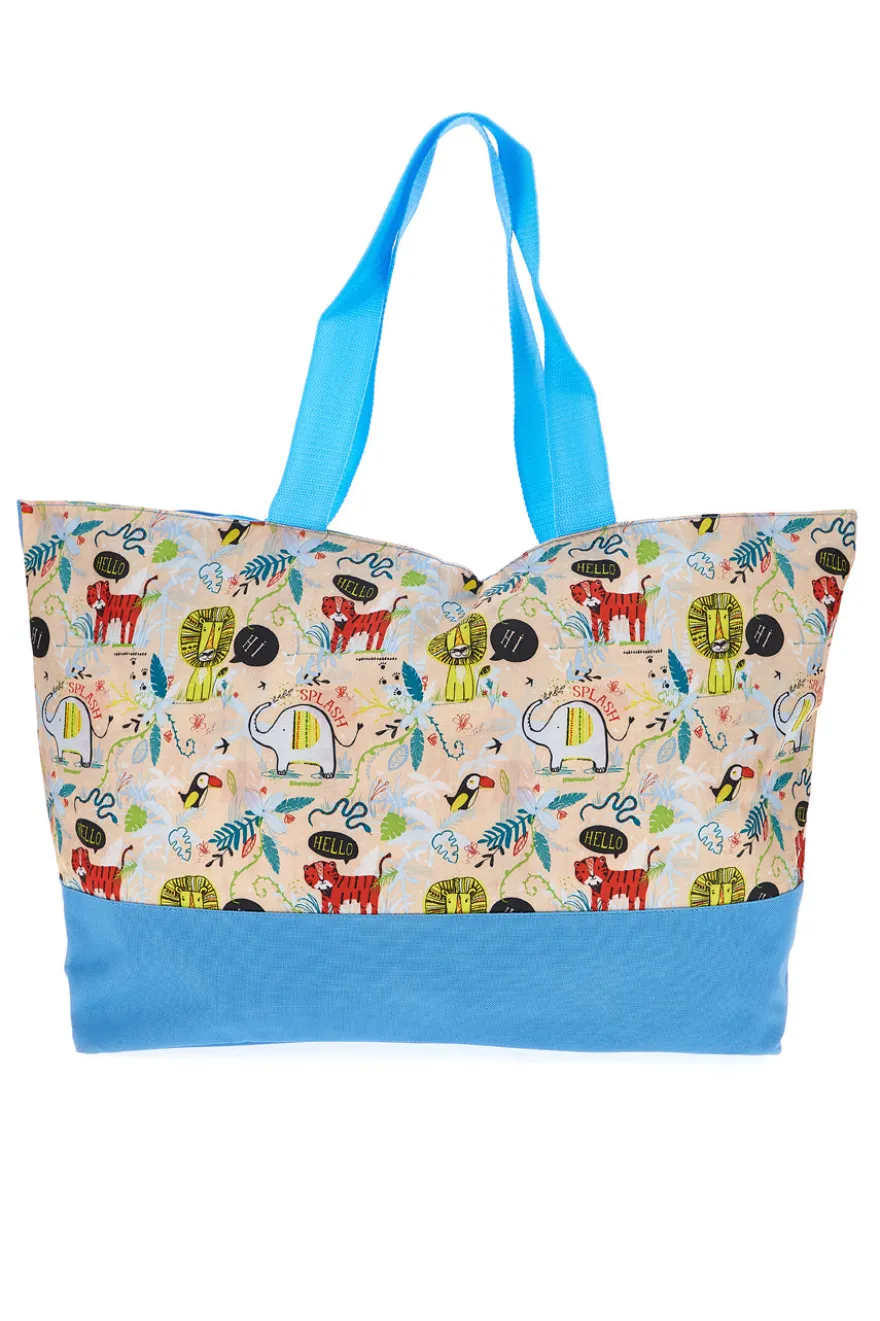 Borsa Mare Multicolor Con Animali Fun Beach 21R02