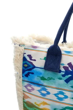 Borsa mare multicolor con fantasia etnica Basile BA26431