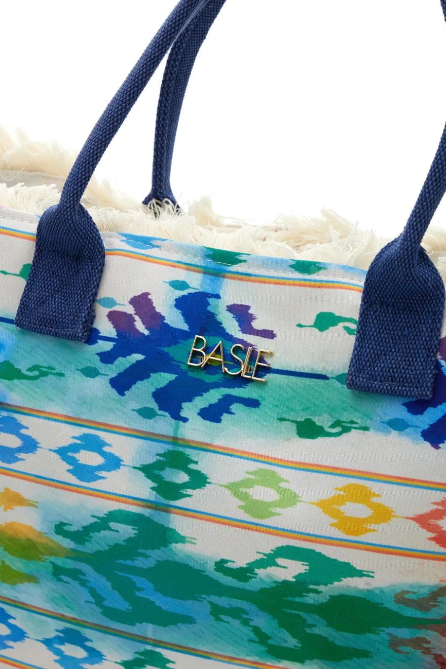 Borsa mare multicolor con fantasia etnica Basile BA26431