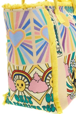 Borsa mare multicolore con frange Basile BA23721