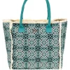 Borsa mare multicolore con frange Basile BA23741
