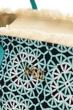 Borsa mare multicolore con frange Basile BA23741