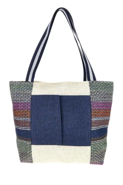Borsa mare multicolore in tessuto Selun beach 261011/A