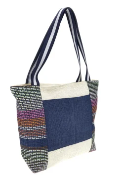 Borsa mare multicolore in tessuto Selun beach 261011/A