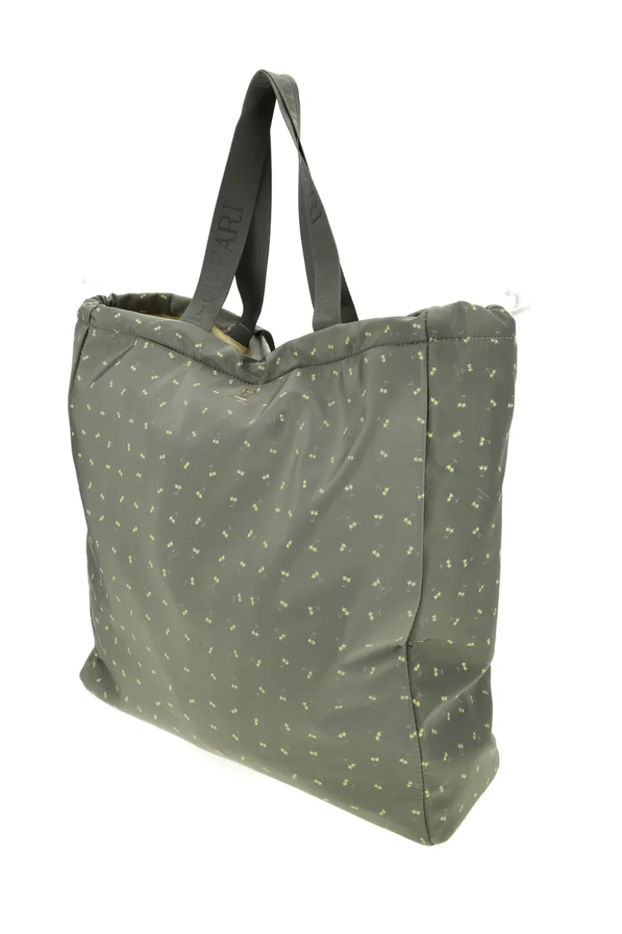 Borsa mare verde fantasia trasformabile in zaino Naj-oleari 61988/MIAP2