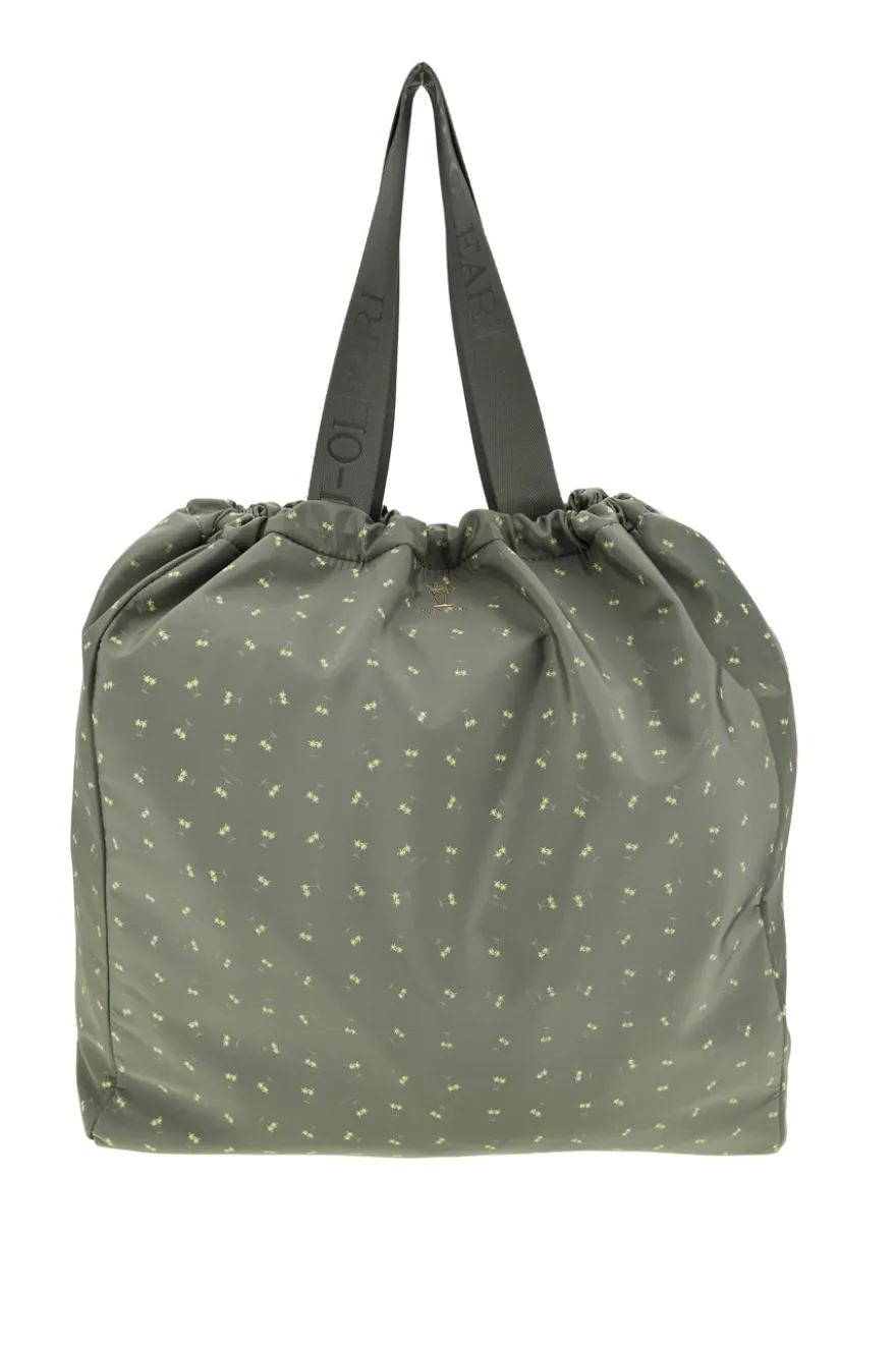 Borsa mare verde fantasia trasformabile in zaino Naj-oleari 61988/MIAP2