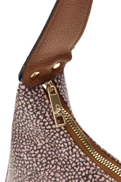 Borsa marrone a fantasia con tracolla removibile Basile BA1276TAP