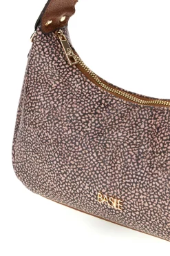 Borsa marrone a fantasia con tracolla removibile Basile BA1276TAP