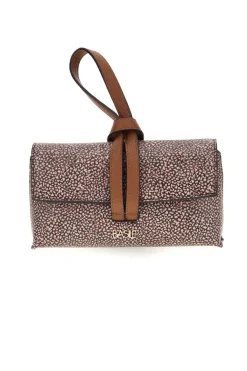 Borsa marrone a fantasia con tracolla removibile Basile BA12052TAP