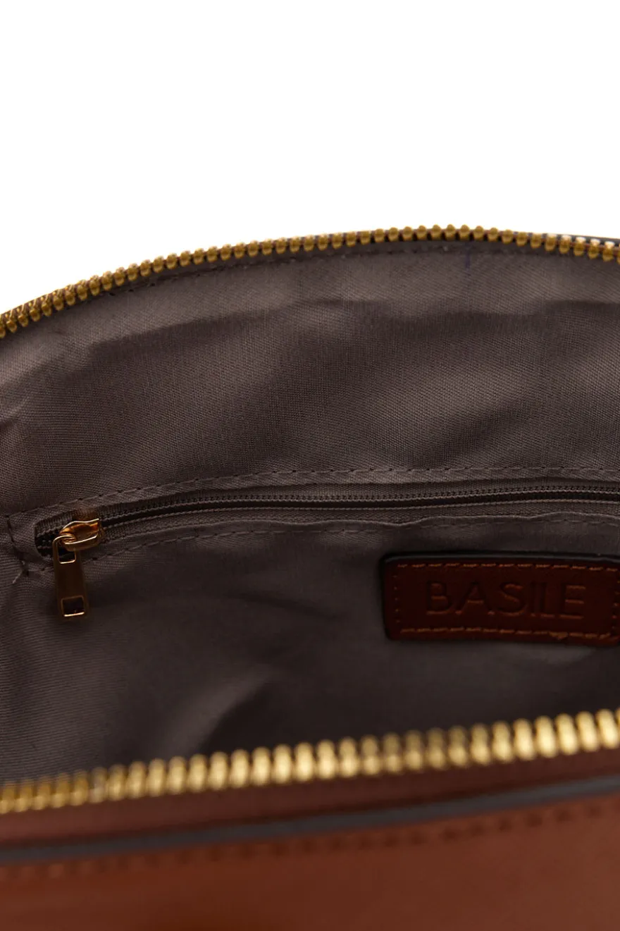 Borsa marrone con tracolla Basile BA1273SAF23