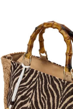 Borsa marrone fantasia con tracolla removibile Renato balestra 62001/ZAN2