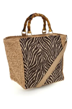 Borsa marrone fantasia con tracolla removibile Renato balestra 62001/ZAN2