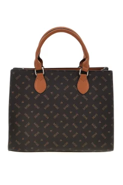 Borsa marrone logata Basile BA1145LOG