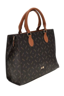 Borsa marrone logata Basile BA1145LOG