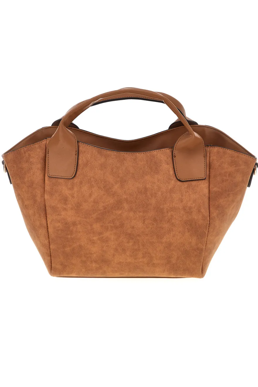 Borsa marrone manici doppi Guido vietri K30,379,B010