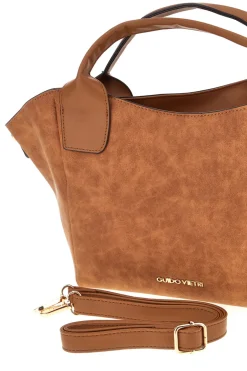 Borsa marrone manici doppi Guido vietri K30,379,B010