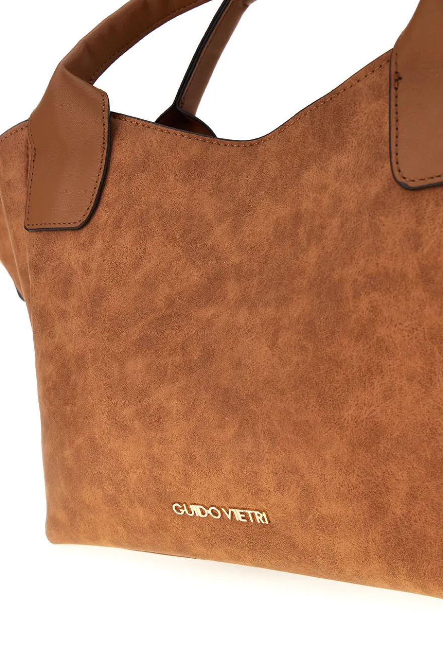 Borsa marrone manici doppi Guido vietri K30,379,B010
